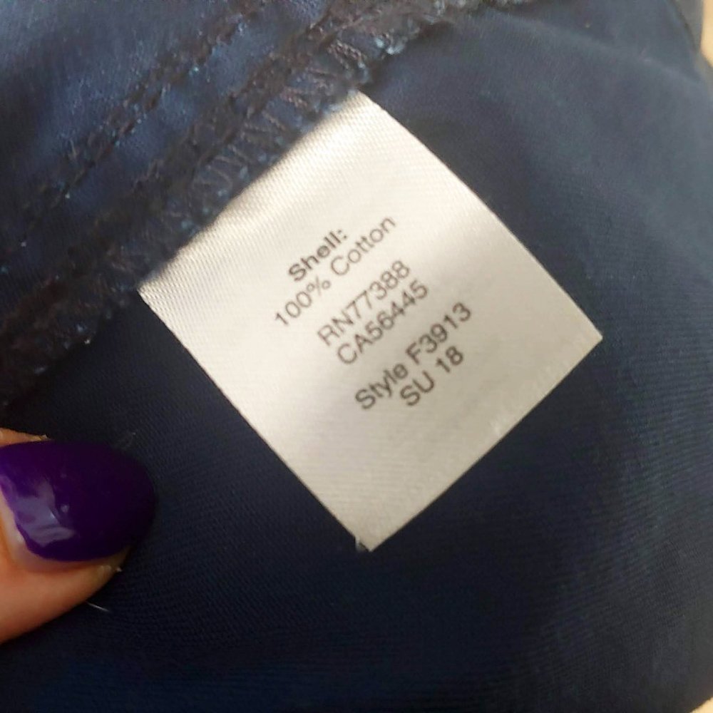 J. Crew Navy Resin-Coated Twill Jacket with Hood - Picture 10 of 15